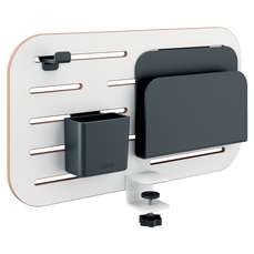 Kit organizator, pt. birou (max.3.5 cm), 42x25 cm, include 3 suporti pt. accesorii, alb, Ergo Leitz