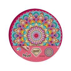 Set creativ pictura cu diamante rotunda, 30cm, roz, Mandala Grafix