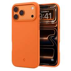 Husa de protectie pentru iPhone 17 Pro, Silicone Fit MagSafe, Cosmic Orange, Spigen