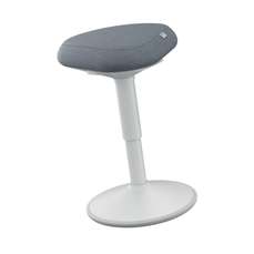 Scaun ergonomic, pozitie sezut/ in picioare, inaltime reglabila (47-64 cm), gri-pastel, Ergo Leitz