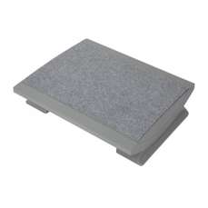 Suport ergonomic pentru picioare, cu covoras, ajustabil (x5), 45x39 cm, gri, Pro Maul