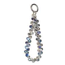 Snur telefon, de mana, Crystal Aurora, 30cm, albastru, Lemontti
