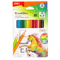 Creioane colorate 18culori/set, Deli DLEC113-18