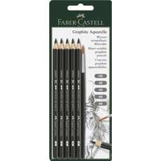 Creion grafit 5buc/set, Aquarelle + pensula, Faber Castell - FC117897