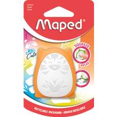 Guma cauciuc sintetic, portocaliu/alb, blister, Mini Cute Squeeze Maped - OUT
