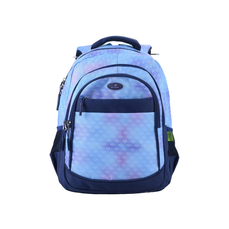 Ghiozdan scolar 46cm, albastru/roz/mov, 61444 Ecada