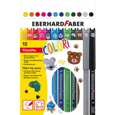 Carioca 12 culori/set, model animale, Eberhard Faber EF551112