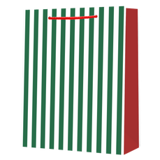 Punga cadou, dimensiuni 32,5×44,5×12,5 cm, verde/rosu, PART099