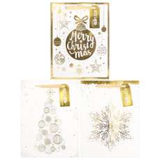 Set pungi cadou, dimensiuni 18x23x10 cm, 3buc/set, Merry Christmas, PART042