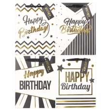 Set pungi cadou, dimensiuni 18x23x10 cm, 4buc/set, Happy Birthday, PART006
