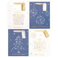 Set pungi cadou, dimensiuni 18x23x10 cm, 4buc/set, Merry Christmas, PART040