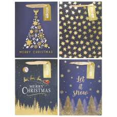 Set pungi cadou, dimensiuni 18x23x10 cm, 4buc/set, Christmas, PART045