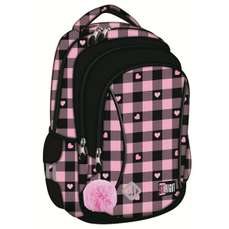 Ghiozdan clasa 0, BP-26 Pink Checkered ST.Right MAJEWSKI