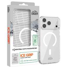 Husa de protectie pentru iPhone 17 Pro, clear, Ice Grip Magsafe, Eiger