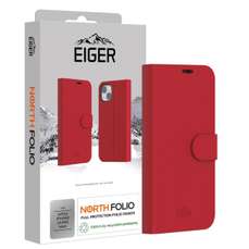 Husa de protectie pentru iPhone 16 Pro Max, rosu, North Folio Case, Eiger