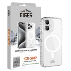 Husa de protectie pentru iPhone 16, transparent, Ice Grip Magsafe, Eiger