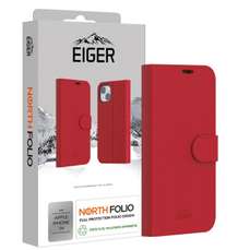 Husa de protectie pentru iPhone 16, rosu, North Folio Case, Eiger