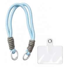 Snur de mana pentru telefon, 26cm, albastru, Braided, Lemontti
