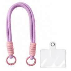 Snur de mana pentru telefon, 26cm, lila, Braided, Lemontti