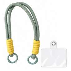 Snur de mana pentru telefon, 26cm, gri, Braided, Lemontti