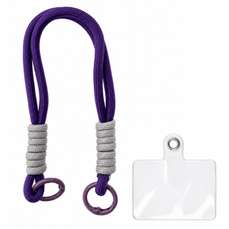 Snur de mana pentru telefon, 26cm, mov, Braided, Lemontti