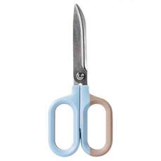 Foarfeca 18 cm cu maner bicolor bleu-crem, Nusign Deli DLENS055BL