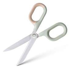 Foarfeca 14.5 cm cu maner bicolor vernil-crem, Deli DLENS056GR