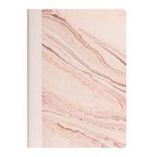 Caiet A5, 196file, dictando, coperta piele ecologica, roz, Nusign Deli DLENS208-CPK
