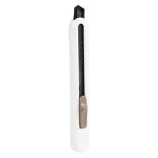Cutter 9 mm cu sina metalica neagra, alb, Nusign Deli DLENS063WH