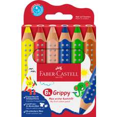 Creioane colorate 6 culori, XXL Grippy Faber Castell FC110630