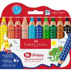 Creioane colorate 10 culori, XXL Grippy Faber Castell FC110624
