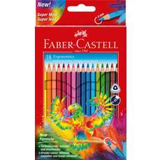 Creioane colorate 18 culori, Ergonomics Faber Castell FC116514