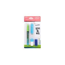 Stilou plastic cu cerneala termosensibila(se sterge) + 2 rezerve, verde, You and Me, ST301V Daco