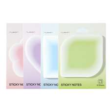 Notes autoadeziv diverse forme, 30 file x 4 forme, culori gradient, Nusign Deli