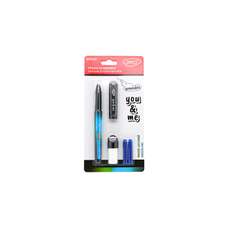 Stilou plastic cu cerneala termosensibila(se sterge) + 2 rezerve, albastru-negru, You and Me, ST301D Daco