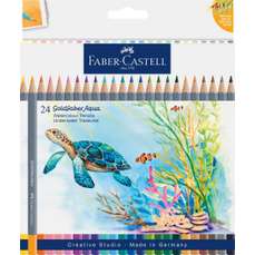 Creioane colorate 24 culori, Tropical, Aquarelle Goldfaber Faber Castell FC114617