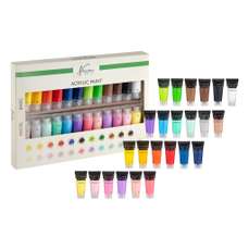 Tempera pe baza de acril, 24 culori/set, tub de 22ml, Nassau Fine Art