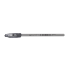 Pix cu capac, negru, corp mixt, varf 0,6mm, Stripes Q560 Deli