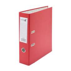 Biblioraft plastifiat 7,5cm, rosu, cu mecanism detasat, Xprime