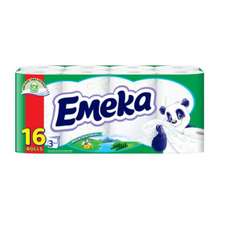 Hartie igienica alba, 3 straturi, 16role/set, mountain fresh, Emeka