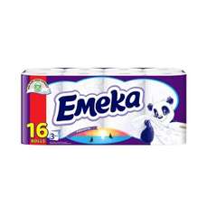 Hartie igienica alba, 3 straturi, 16role/set, paradise, Emeka