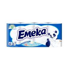 Hartie igienica alba, 3 straturi, 8role/set, ocean breeze, Emeka