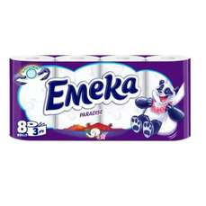 Hartie igienica alba, 3 straturi, 8role/set, paradise, Emeka