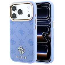 Husa de protectie pentru iPhone 18 Pro / 17 Pro, blue, Peony 4G Small Logo MagSafee, Guess