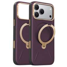 Husa de protectie pentru iPhone 18 Pro Max / 17 Pro Max, QPRO Leather Series, mov, Torras