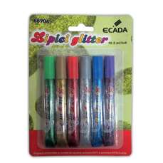 Adeziv lichid glitter 6 tuburi, 10,5ml/tub, Ecada