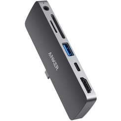 Media Hub USB-C cu USB 3.0, USB-C, HDMI 4k, micro SD, 3.5mm jack, PowerExpand Direct pentru iPad Pro
