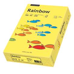 Carton copiator A4, 160g, colorat in masa galben, Rainbow 16