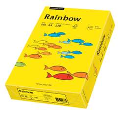 Carton copiator A4, 160g, colorat in masa galben intens, Rainbow 18