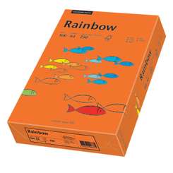 Carton copiator A4, 160g, colorat in masa portocaliu intens, Rainbow 26